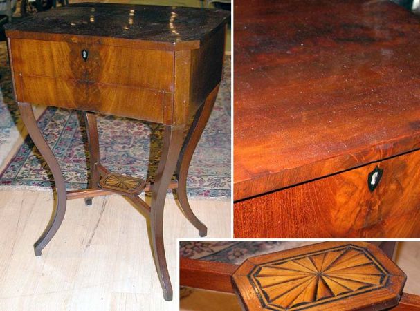 Lot image - Biedermeier Inlaid Mahogany Work Table