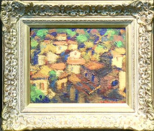 Lot image - John Mackie British, b.1955 RED ROOFS