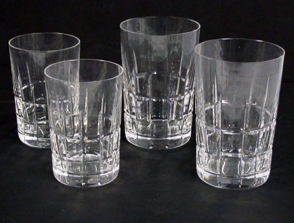Lot image - Group of French Cut Glass Table Glasses