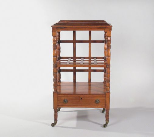 Lot image - George III Mahogany Double Music Canterbury