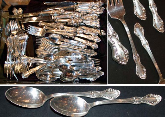 Lot image - National Sterling Silver Flatware Service