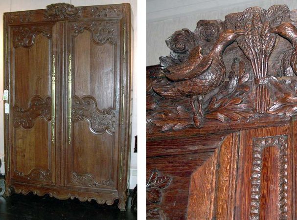 Lot image - Provincial Louis XV Oak Armoire