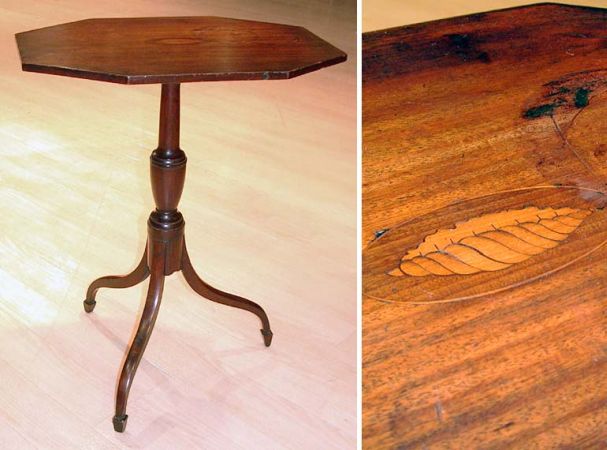 Lot image - Federal Style Inlaid Mahogany Tilt-Top Table