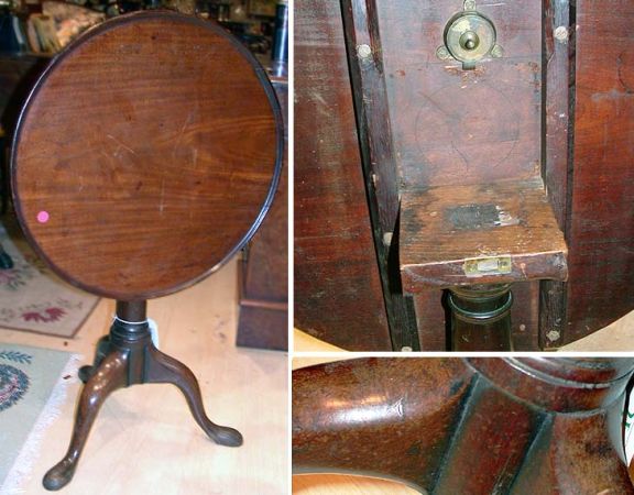 Lot image - George III Style Mahogany Tilt-Top Tripod Table