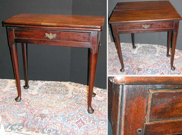 Lot image - George II Mahogany Fold-Over Games Table