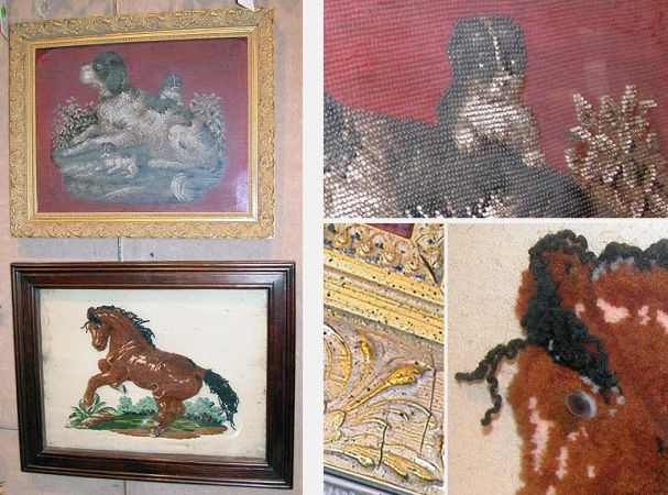 Lot image - Two Framed Victorian Needlework Pictures