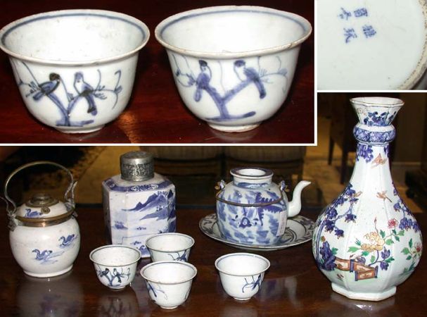 Lot image - Group of Chinese Blue and White Porcelain Articles