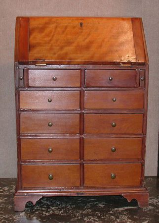 Lot image - George III Mahogany Diminutive Slant Front Desk