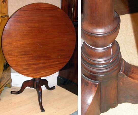 Lot image - George III Style Mahogany Tip-Top Tripod Table