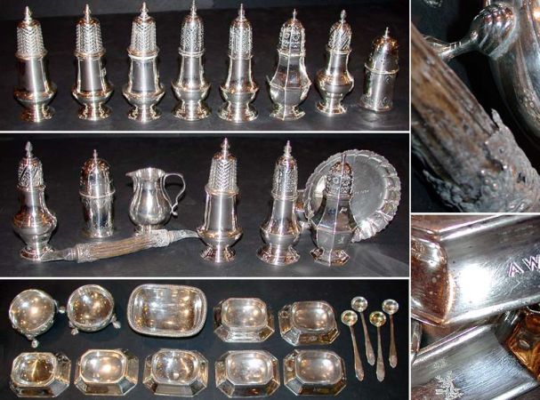 Lot image - Miscellaneous Group of Tiffany & Co. Sterling Silver Open Salts and Salt and Pepper Shakers
