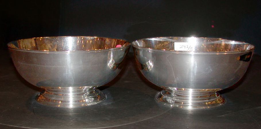 Lot image - Two Tiffany & Co. Sterling Silver Revere Type Bowls