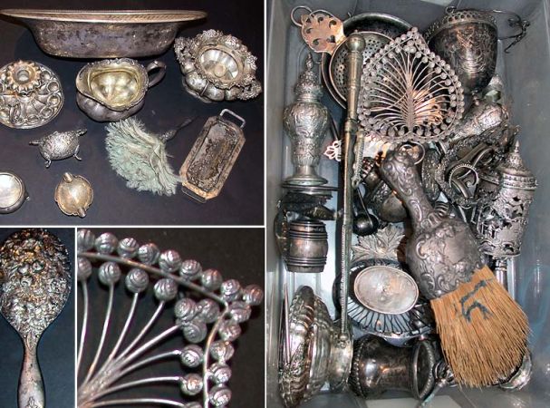 Lot image - Miscellaneous Group of American and Continental Silver Decorative Articles