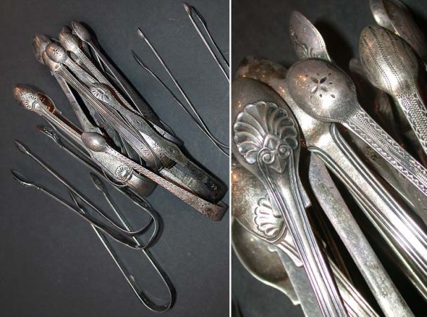 Lot image - Miscellaneous Group of English Silver Sugar Tongs