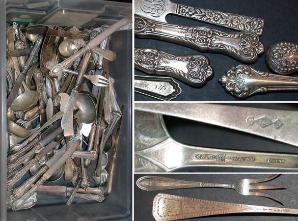 Lot image - Miscellaneous Group of American Sterling Silver Flatware Articles