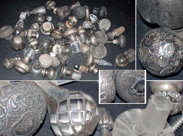 Lot image - Miscellaneous Group of Sterling Silver and Glass Stoppers