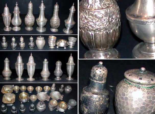 Lot image - Miscellaneous Group of American Sterling Silver Salt and Pepper Shakers