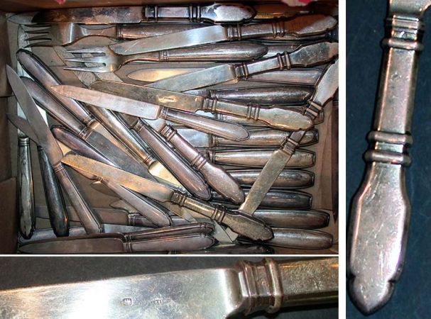 Lot image - Group of Cartier Sterling Silver Fish Knives and Forks