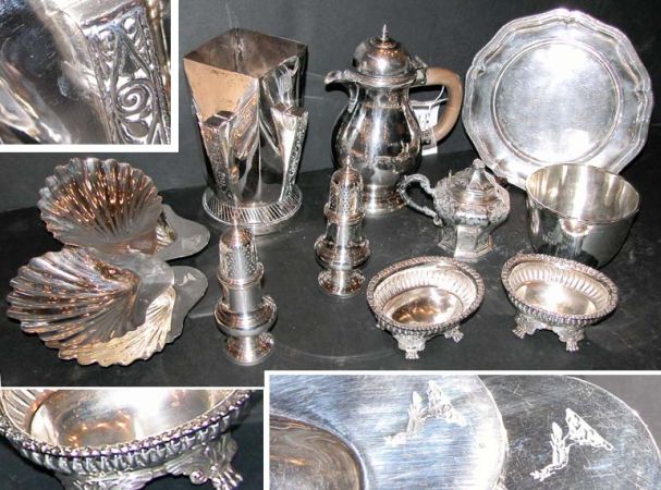 Lot image - Miscellaneous Group of English Silver Articles
