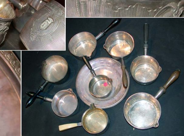 Lot image - Miscellaneous Group of Seven Continental Silver Articles