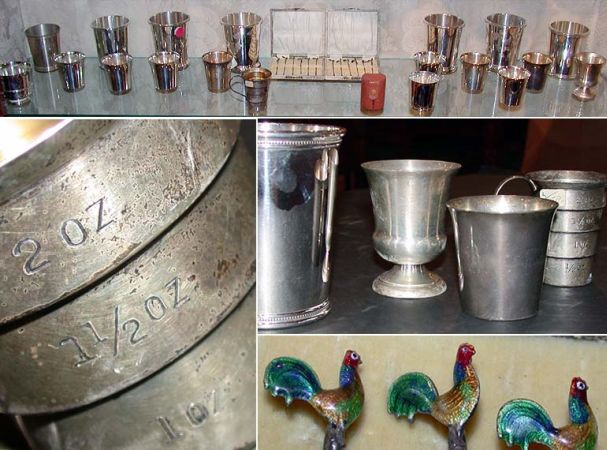 Lot image - Group of Sterling Silver Julep Cups and Jiggers