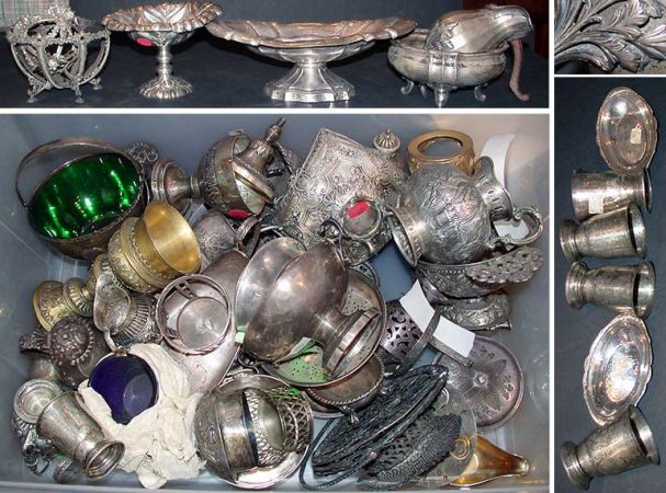 Lot image - Miscellaneous Group of Continental and South American Silver Articles