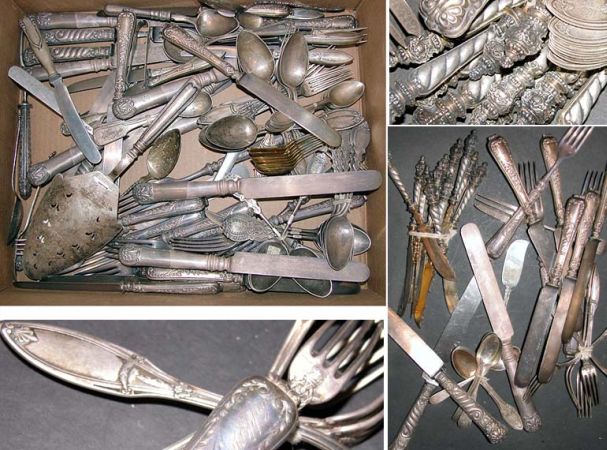 Lot image - Miscellaneous Group of Sterling Silver Flatware