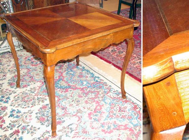 Lot image - Provincial Louis XV Style Fruitwood Tric Trac Games Table