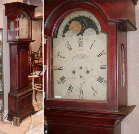 Lot image - Late George III Mahogany Tall Case Clock