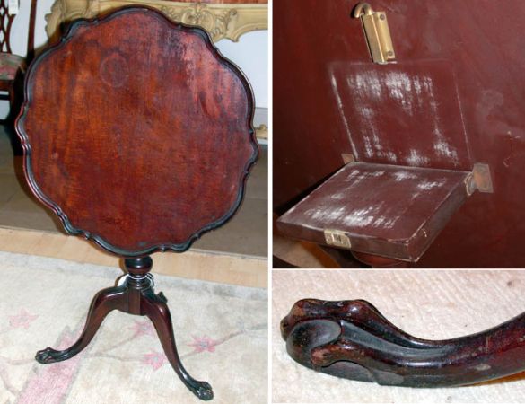 Lot image - George III Style Mahogany Piecrust Tilt-Top Table