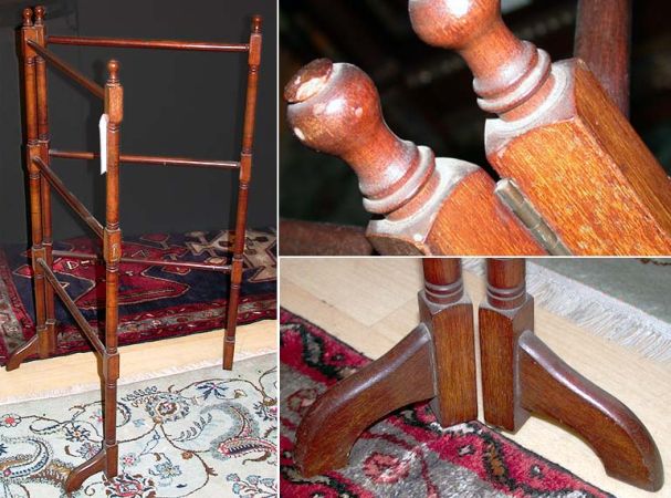 Lot image - Georgian Style Mahogany Towel Rack