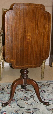 Lot image - George III Style Inlaid Mahogany Tilt-Top Table