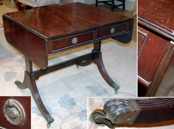 Lot image - Regency Style Mahogany Sofa Table
