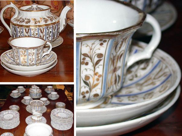 Lot image - Paris Porcelain Gilt and Blue Decorated Tea Service