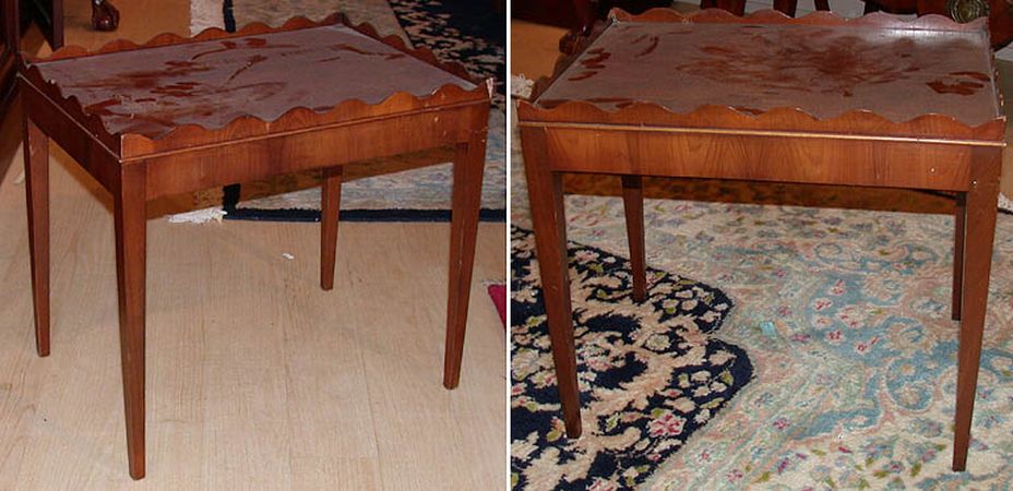 Lot image - Pair of Georgian Style Mahogany Tray Top Rectangular Low Side Tables