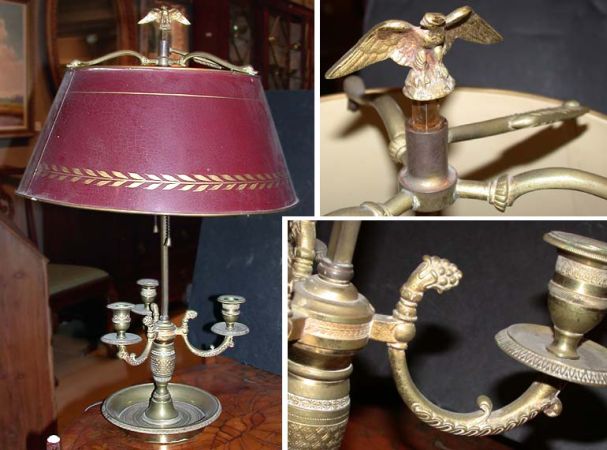 Lot image - Louis XVI Style Gilt-Metal Bouillotte Lamp