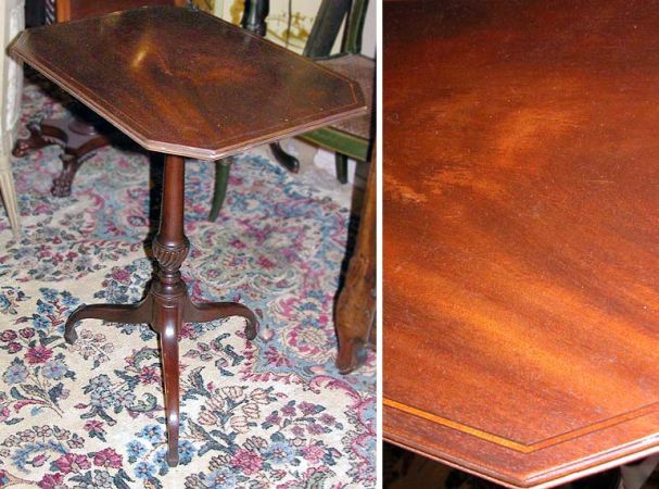 Lot image - Federal Style Inlaid Mahogany Tilt-Top Table