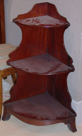 Lot image - George III Style Mahogany Three-Tier Corner Stand