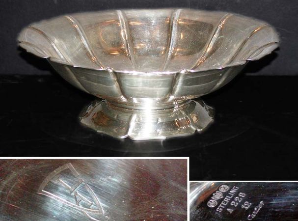 Lot image - Cartier Sterling Silver Footed Center Bowl