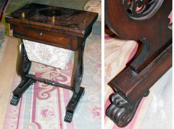 Lot image - Regency Style Rosewood Work Table