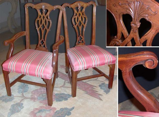 Lot image - Set of Four George III Style Mahogany Dining Chairs