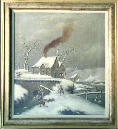 Lot image - Dutch School 19th Century WINTER CHORES