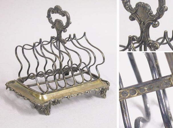 Lot image - Victorian Silver Toast Rack
