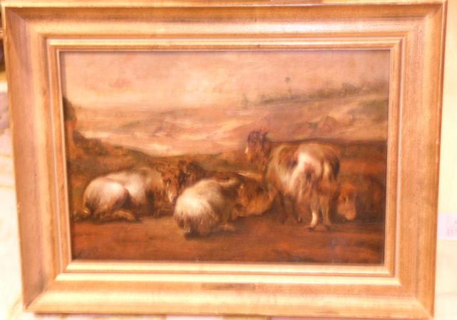 Lot image - Manner of Aelbert Cuyp GOATS AND SHEEP AT REST IN A MOUNTAIN LANDSCAPE