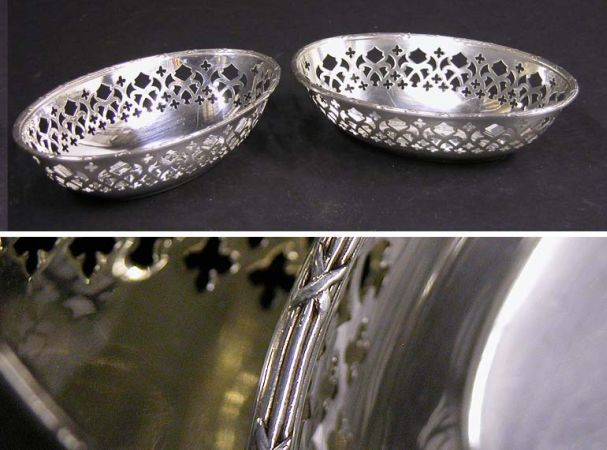 Lot image - Pair of Gorham Sterling Silver Reticulated Candy Dishes
