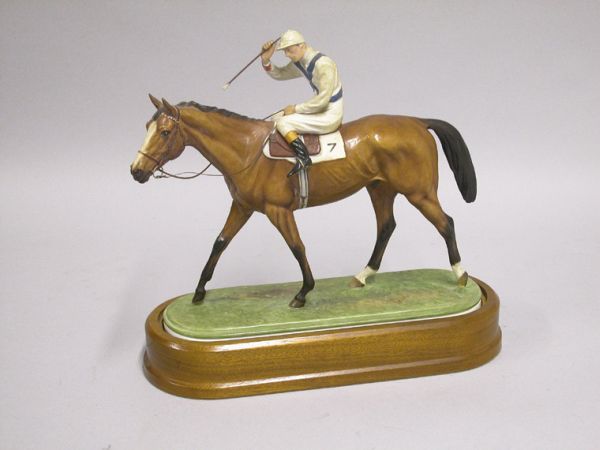 Lot image - Royal Worcester Porcelain Figure of a Horse