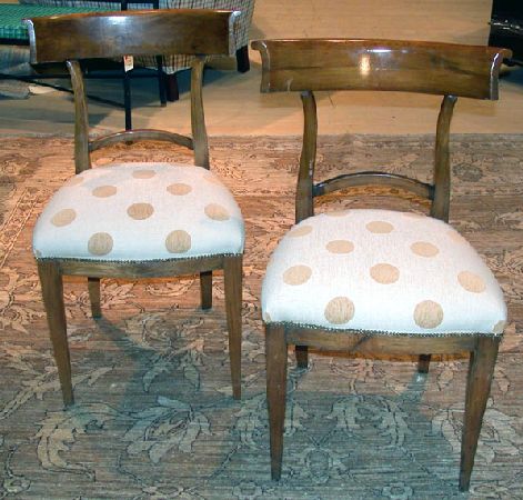Lot image - Set of Six Biedermeier Birch Side Chairs