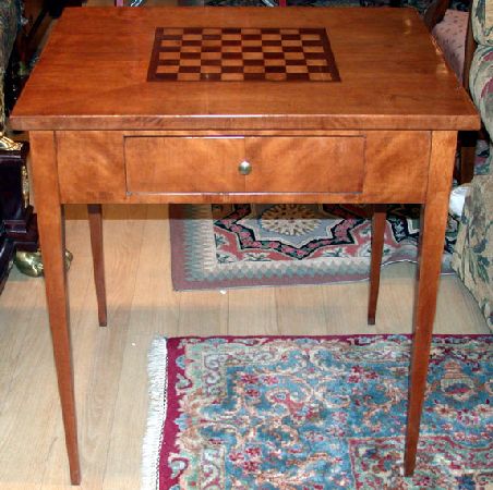 Lot image - Biedermeier Mahogany Game Table