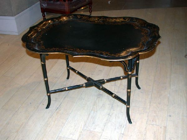 Lot image - Victorian Papier Mache Tray Table