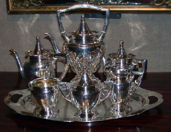 Lot image - Alvin Sterling Silver Coffee and Tea Service