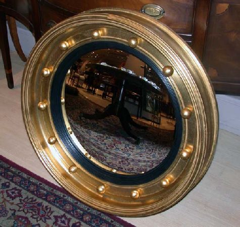 Lot image - Regency Style Gilt-Wood Bulls-Eye Mirror